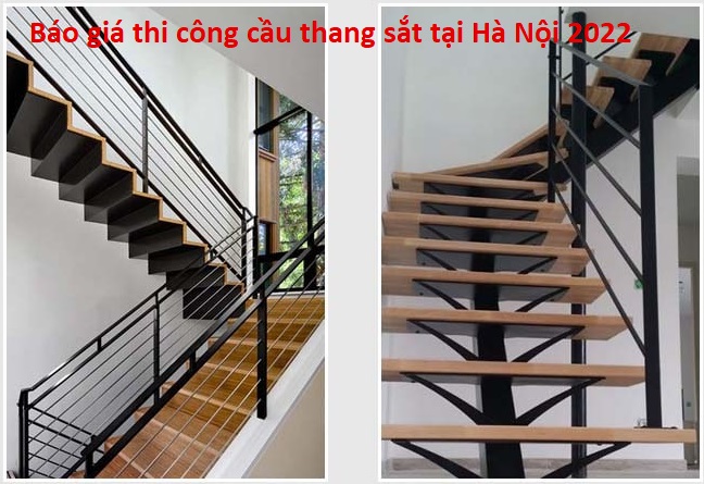Báo giá thi công cầu thang sắt đẹp tại Hà Nội